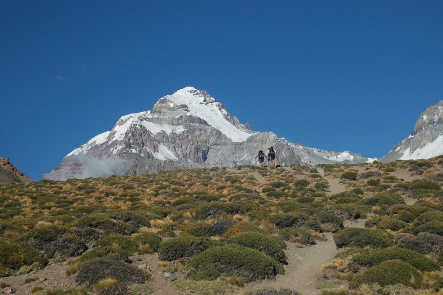 Aconcagua cestou z Casa de Piedra do BC.