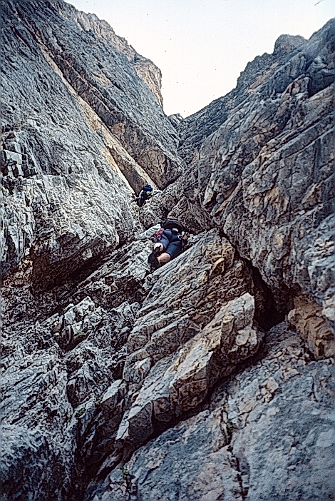 Tofana di Rozes, Pompanin-Alvera, nástupová délka