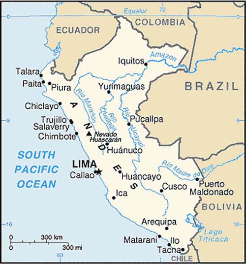Peru - mapka