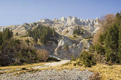 Hřeben z planin po sestupu-1400m