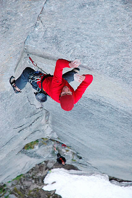 Hansjorg Auer v cestě Arctandria (8b+)