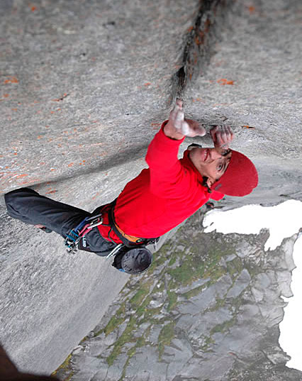 Hansjorg Auer v cestě Arctandria (8b+)