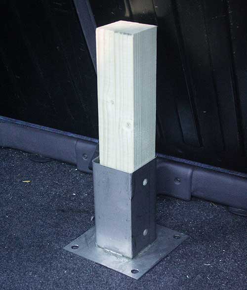 Ukotvení trámů s vloženými hranoly 35 cm