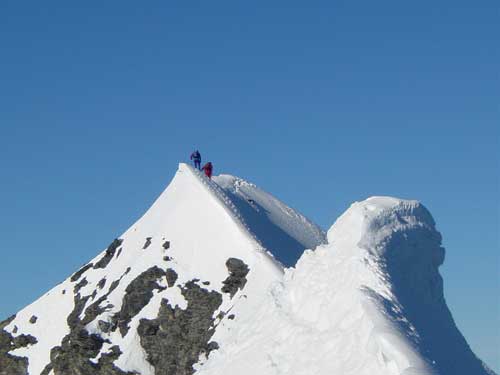 Na jednom z hřebenů Eigeru