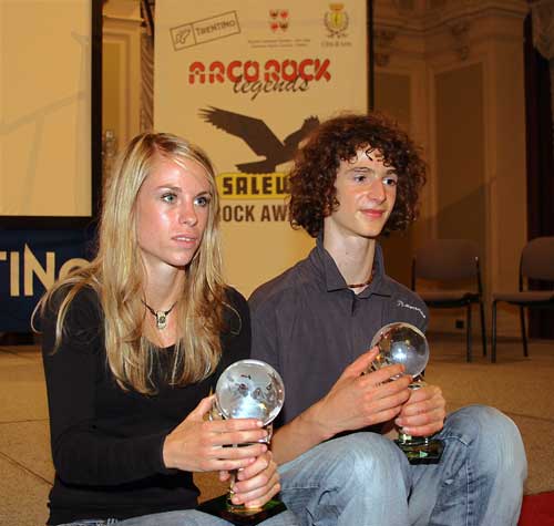 Vítězové roku 2008 - Maja Vidmarová a Adam Ondra
