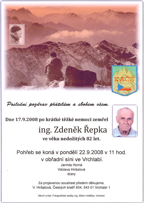 Úmrtní oznámení