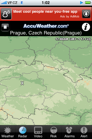 Accuweather Meteorologický radar