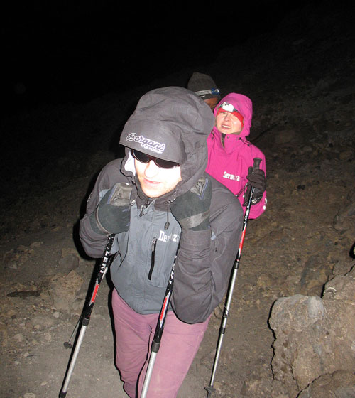 Killimanjaro, Jan Říha při výstupu