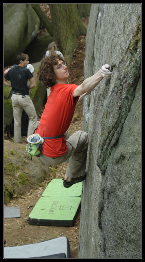 PADání 2009 - Adam Ondra, Vyhlídková stěna, veterán klub 7C+