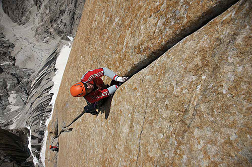 Alexander v páté délce (5.10c) tentokráte v Eternal Flame.