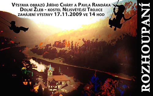 Rozhoupaní - pozvánka na výstavu obrazů