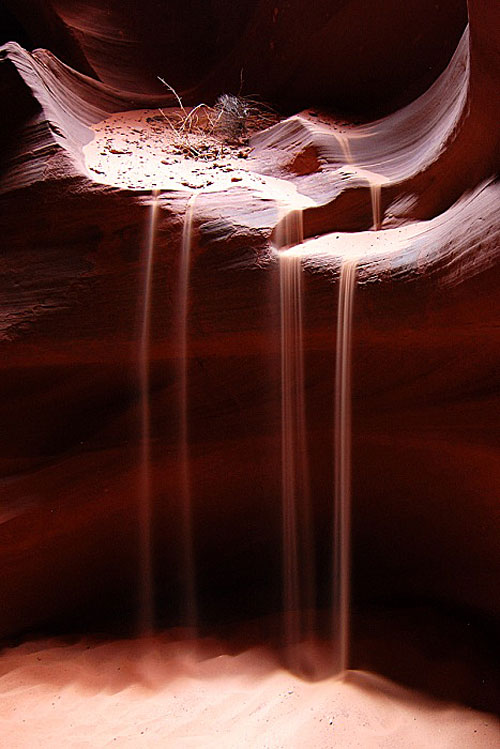 Upper Antelope Canyon, Zajímavý pískopád