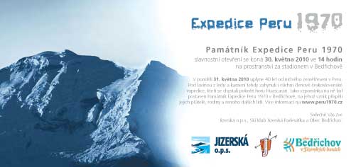 Pozvánka na odhalení památníku expedice Peru
