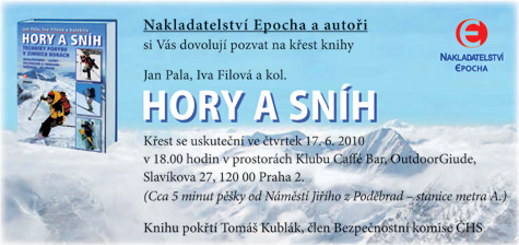 Křest knihy Hory a sníh