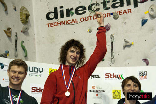 CupOFF 2011 Vítězové Jurij Džubjak, Adam Ondra, Klemen Bečan