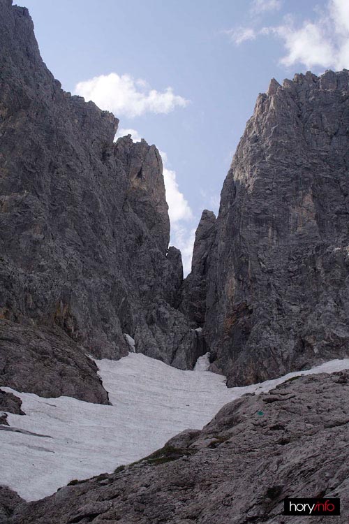Südschlucht, naše sestupová cesta