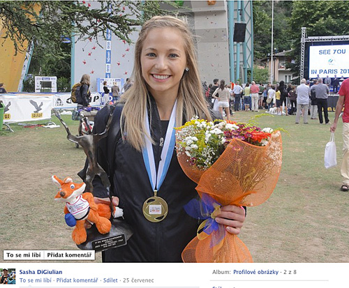 Sasha Digiulian na svém facebookovém profilu