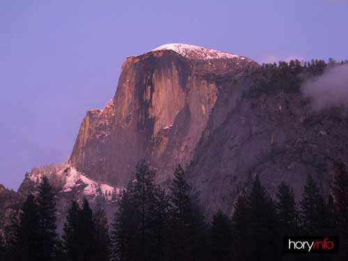 Half Dome při západu slunce