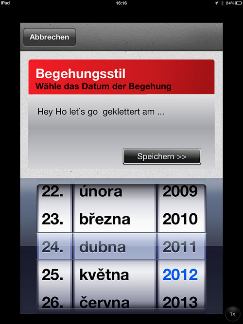 Vkládání cesty do seznamu, volba data