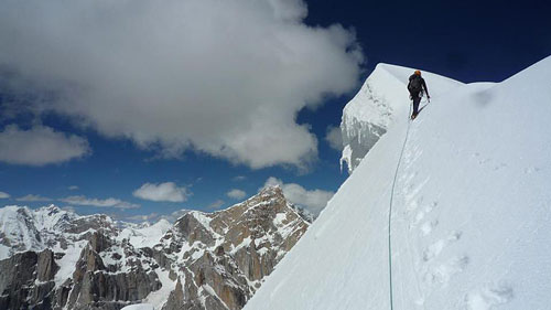 Po několika dnech na vrcholu Great Trango Tower