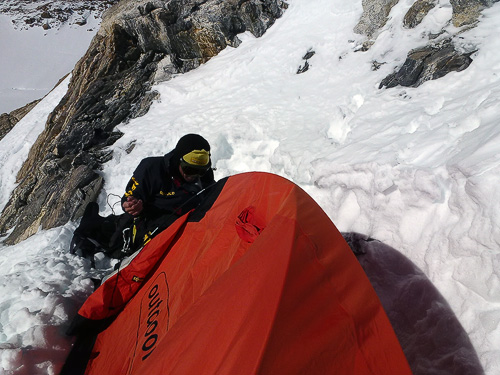 7 400 m, náš devátý bivak…