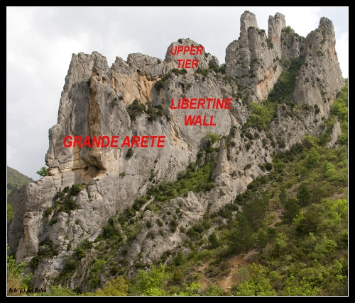 Tři části hřebenu Bellecombe