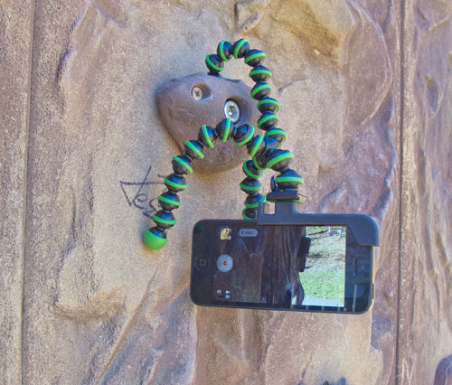 GorillaPod - při tomhle uspořádání se trochu třásl obraz