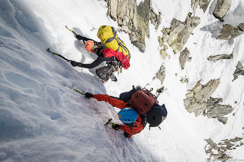 ávody dvou rychlošneků při návratu na Grands Montets