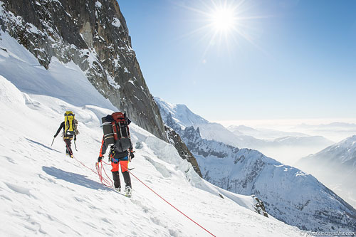 Na ledovci Nant Blanc