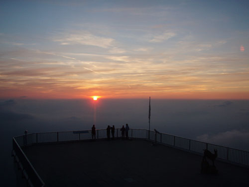 Západ slunce nad Zugspitze