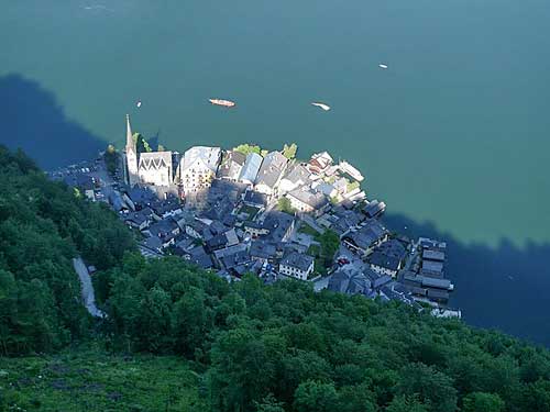 Kletersteig Echernwand - Hallstatt v odpoledním osvětlení