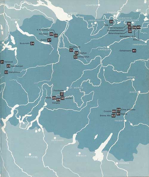 Extremen Fels - mapka západní poloviny
