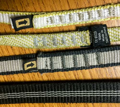 Odshora Dyneema, smíšený popruh a dva polyamidové