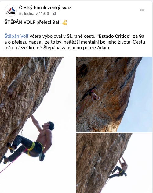FB příspěvek ČHS