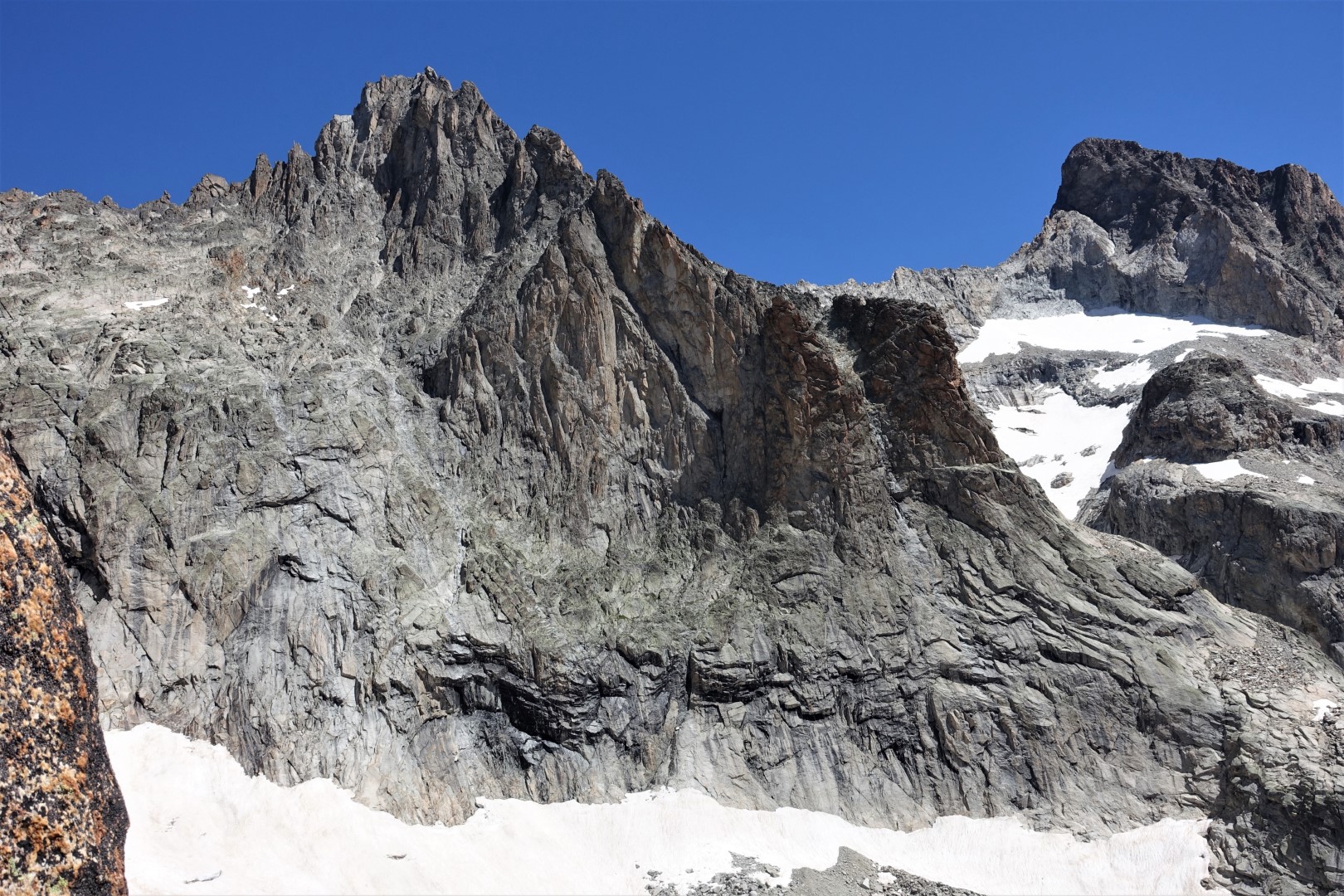 Západní stěna Aiguille Orientale du Soreiller