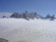 Aiguilles Dorées z verandy Cabane du Trient